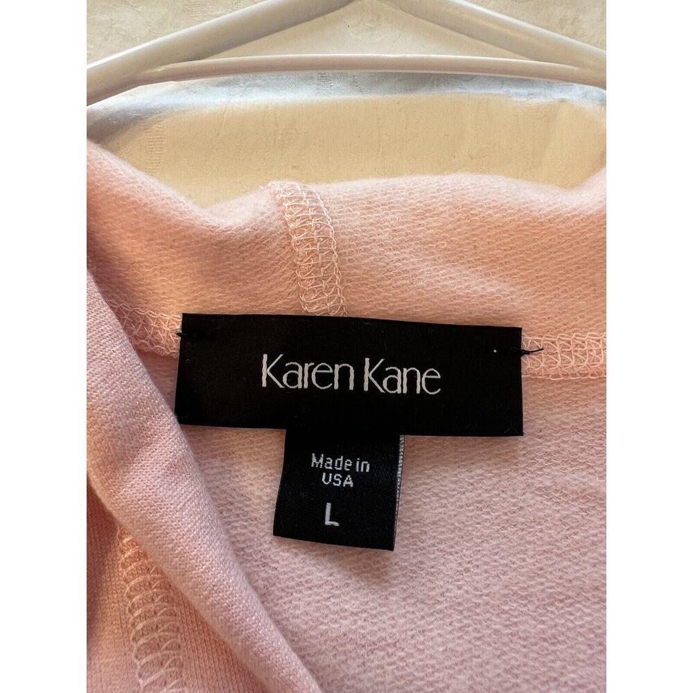 NWT $112 Karen Kane Women's Large Pink Long Sleeve Sweatshirt Hoodie - Picture 2 of 12
